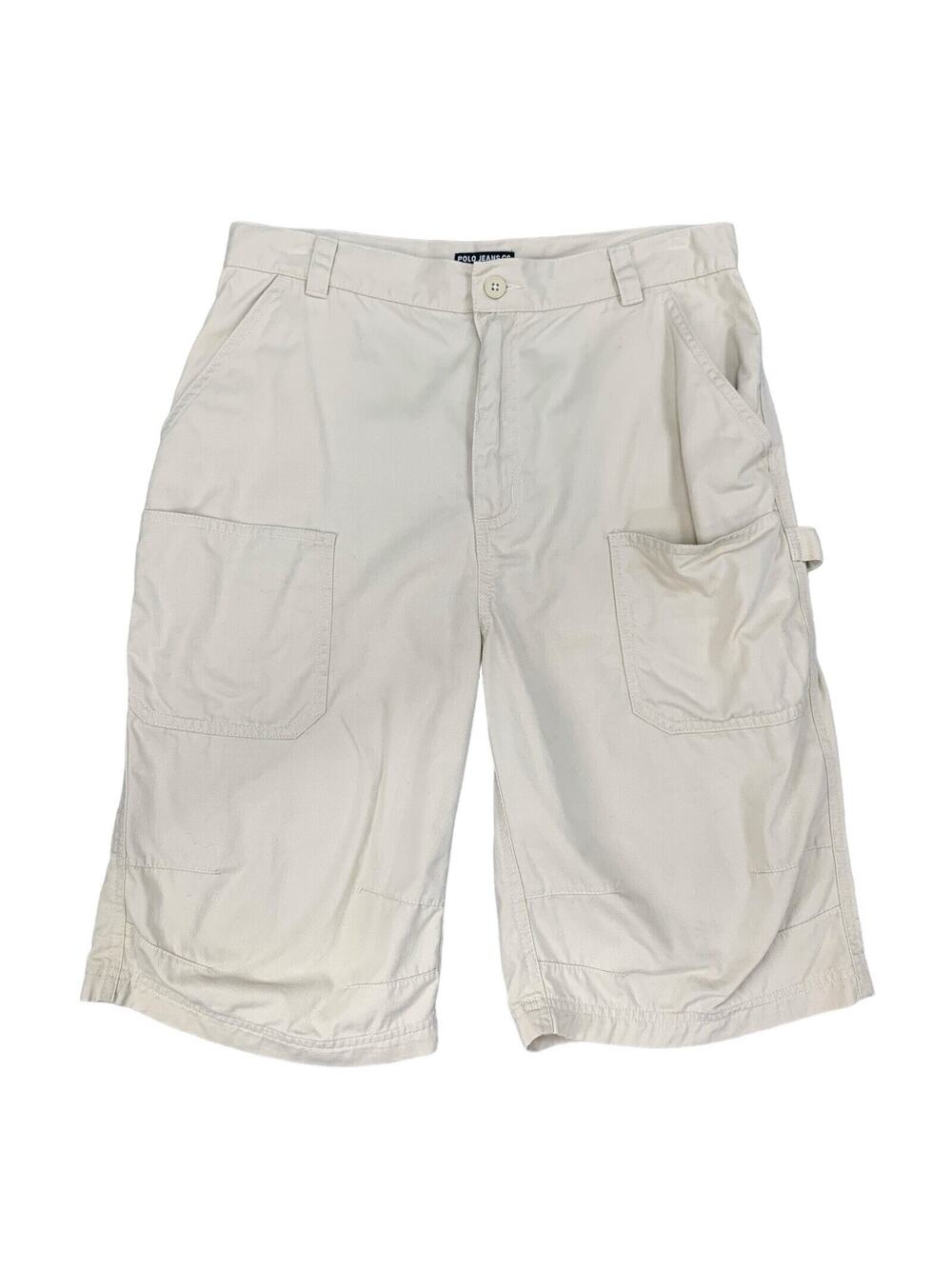 Vintage Ralph Lauren Polo Jeans Shorts Youth Big Boys 20 Sand Beige Cotton Cargo
